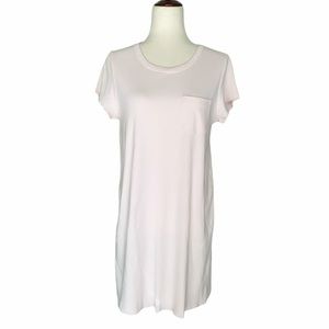 Lilla P Light Pastel Pink T-shirt Cotton Tunic Shift Dress - Medium
